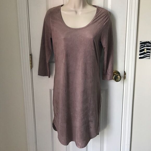 Faux Suede Bodycon dress - Picture 1 of 3